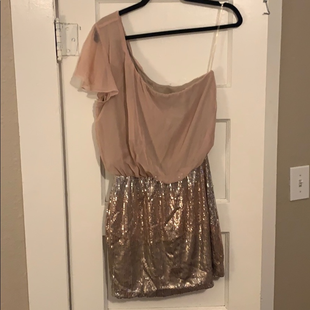 One sleeve cocktail dress